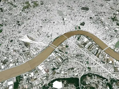 Cityscape Bordeaux France 3D model