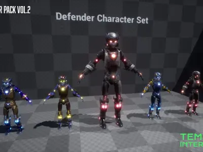 Mecha Mixer Pack Vol 2 Low-poly 3D model