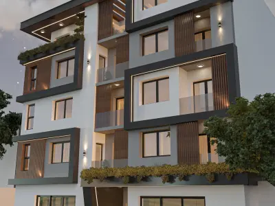 MODERN EXTERIOR SCENE 3D MODEL 3D model