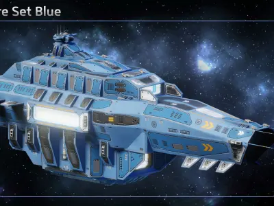 Spaceship Arnim Light Carrier Low-poly 3D model