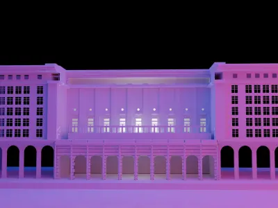 Money Heist Bank Model  Low-poly 3D model