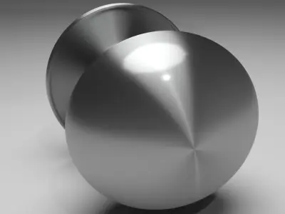 Brushed Chrome Doorknob 3D model