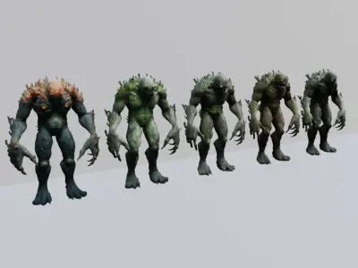 Swamp Monster 3D Model Pack 3D model