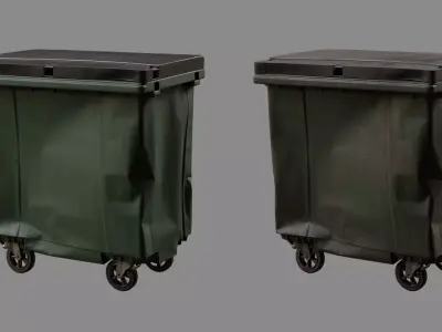 Crushed Trash Container 02 3D model
