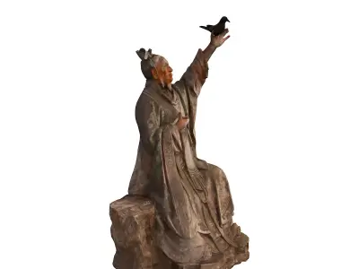 Deity Statue Sculpture12 3D model