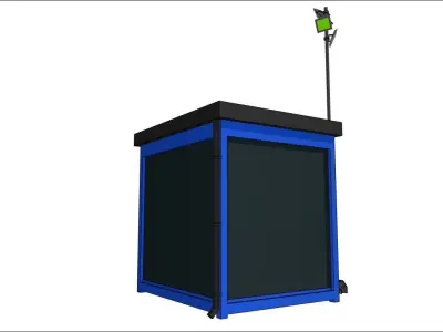 container guard shed 300cm x300xcm many formats 3D model