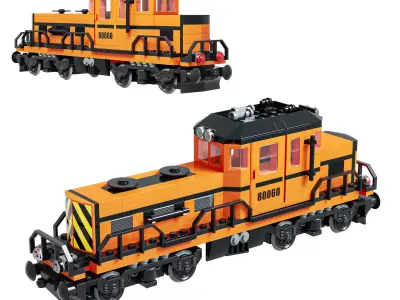 Train Lego Locomotive 80060 3D model