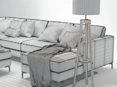 Pottery Barn Jake set 2 3D model