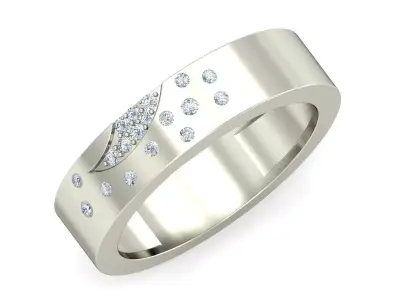 Women Wedding Engagement Ring 3D print model 16