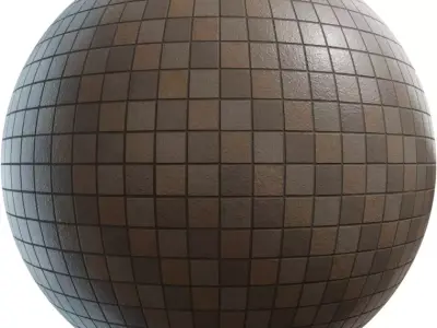 Matte Mosaic Floor Tiles PBR Texture Texture