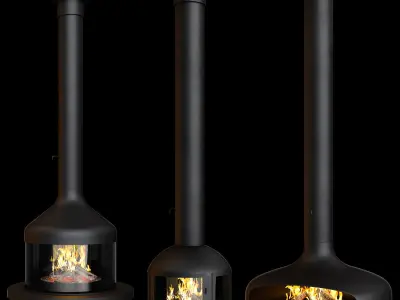 Fireplace set Focus Creation 1 3D model