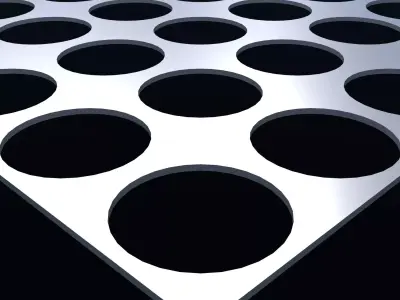 Perforated panel with 56 percent opening 25O73 3D model