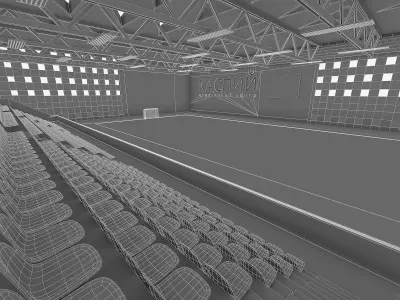 Gym Athletics Interior Low-poly 3D model