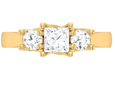 Elegant Vintage Style Engagement Ring 3D print model