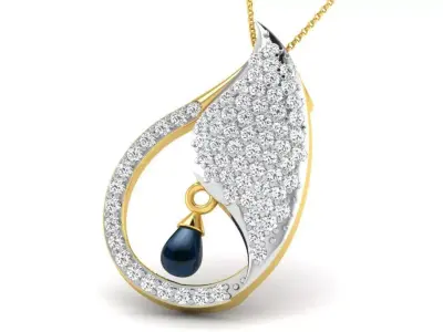 diamonds pendant 3D print model 4