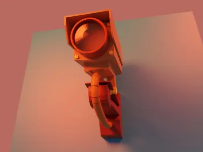 Stylized Surveillance CCTV Low-poly 3D model