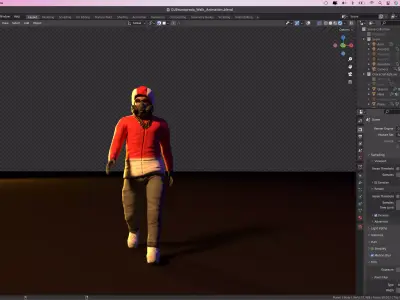 Space Walker Low-poly 3D model