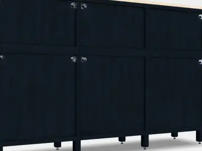 BESTA Storage combination with doors 34 Low-poly 3D model