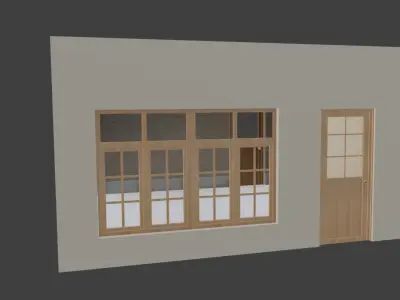Bedroom Low-poly 3D model