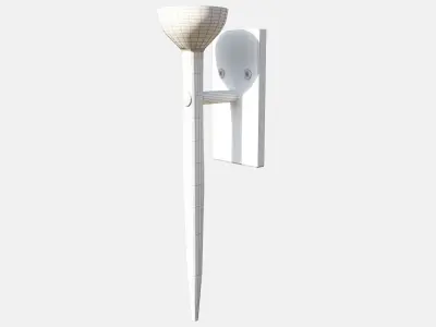 Medieval Torch Low-poly 3D model 18