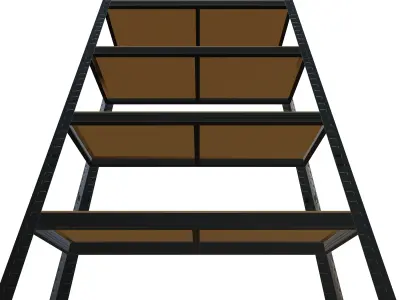 Mild Steel Shelving 3D model