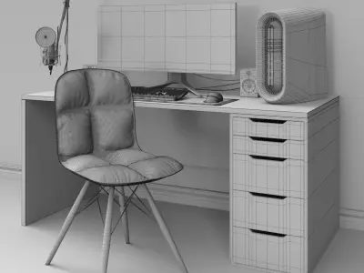 Office Furniture 01 - Alienware 3D model