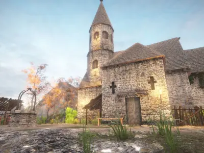 Medieval Village 4 Low-poly 3D model
