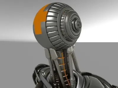 Robot Version 2  Rigged and Animated 3D model