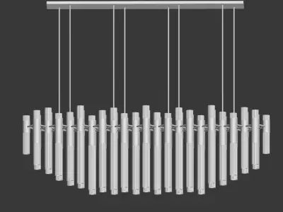 Waterfall Linear Rectangular Suspension Chandelier luxxu  3D model