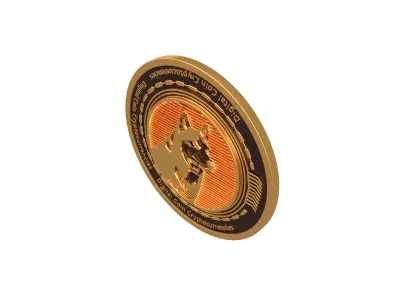 Husky Avax Coin v2 001 3D model