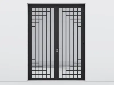 Aluminium door 239 3D model