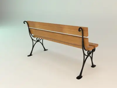 Garden bench Baster 3D model