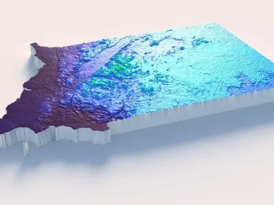 Equatorial Guinea Country Terrain 3D model
