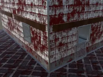 Modular interior horror design pack Low-poly 3D model