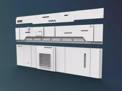 scifi wall architect interior1 3D print model