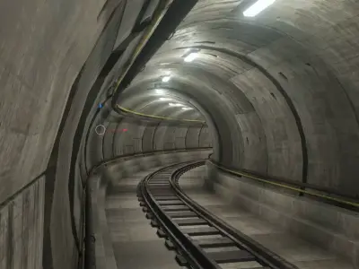 rail tunnel  Low-poly 3D model