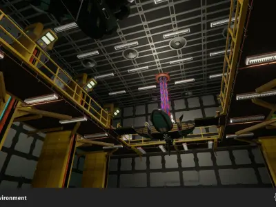 Hangar 77 Environment Tileset Low-poly 3D model