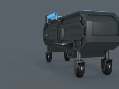 Sci Fi Bed 3D model buy
