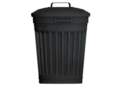 Trash Can Low-poly 3D model 37