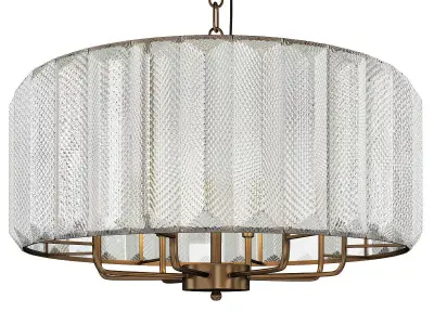 Chandelier peor with embossed glass Low-poly 3D model
