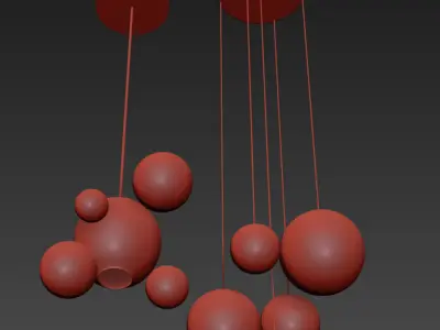 Replica Gallotti Bolle Ceiling Lighting 3D model