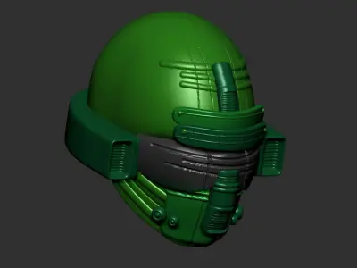 helmet high poly sculpt 3d printable ver 7 3D model 3D model 204