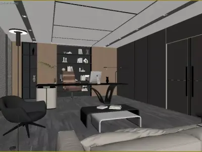 Modern Minimalist Office 3D model