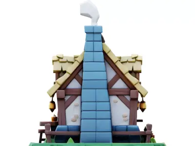 Stylized  Medieval Fantasy House -  EM-17 3D model