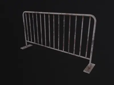 Crowd Barrier 3D Model Low-poly 3D model