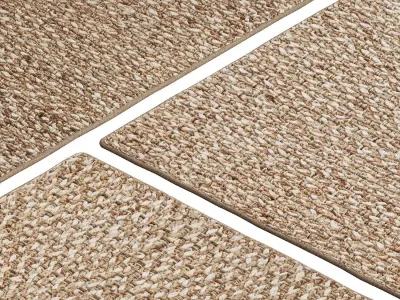 Carpet set 3233 - Hand-Woven Jute Rug - 5K 3D model