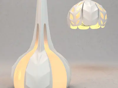 Floor lamp and Ceiling light Free 3D model