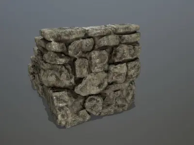 stairs pile of bricks Low-poly 3D model