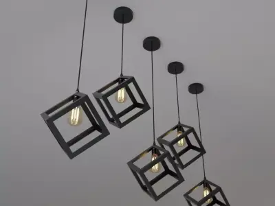 Ceiling lamp industrial 3D model
