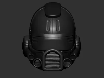 helmet high poly sculpt 3d printable ver 7 3D model 3D model 85
